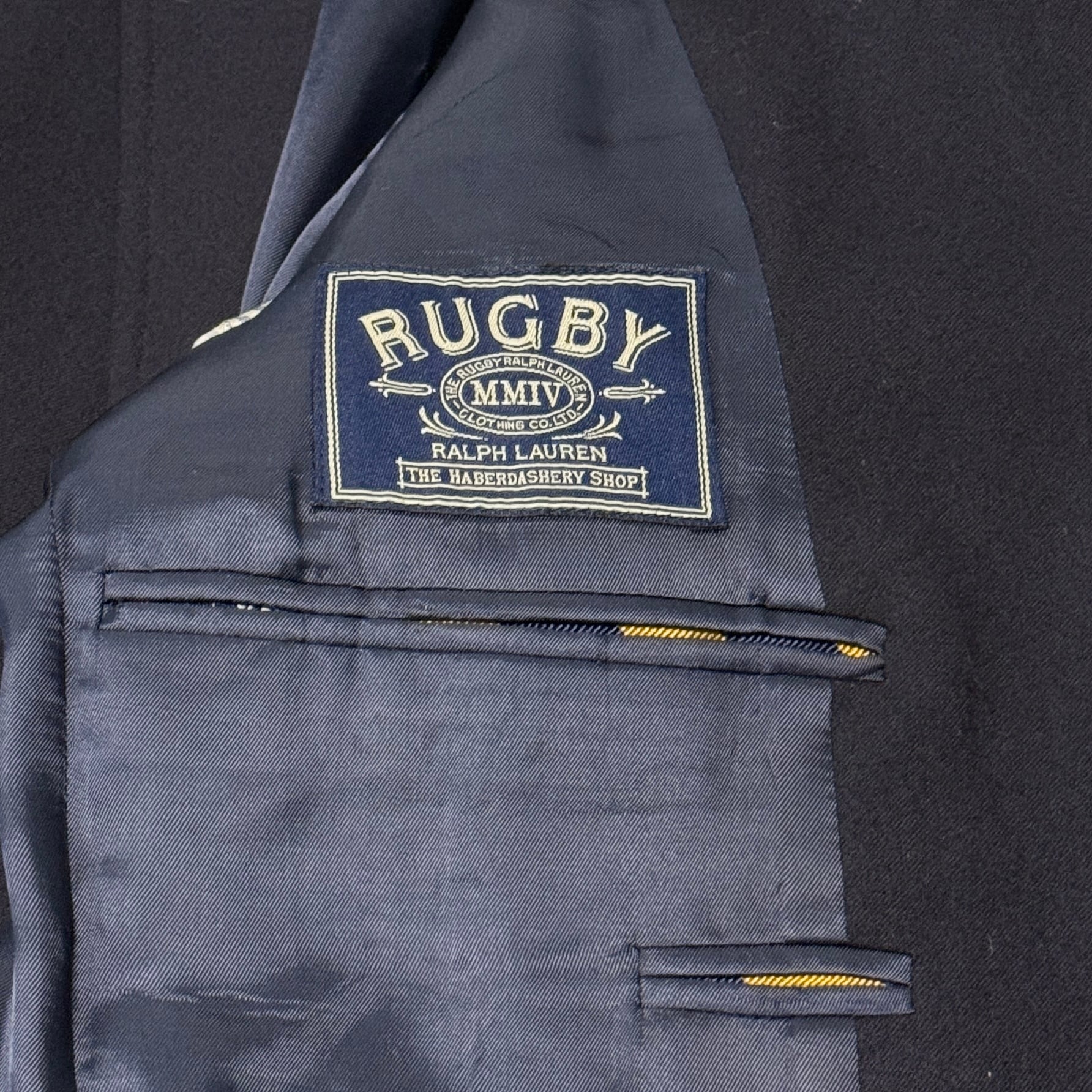 Rugby Ralph Lauren 金釦ブレザー 段返り3B サキソニーウール ネイビー
