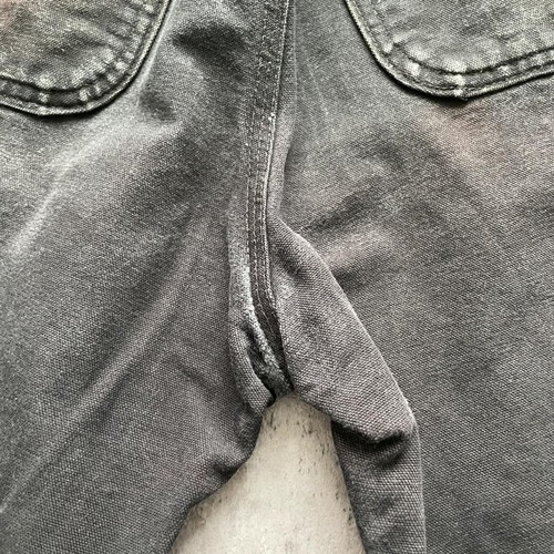 00s USA製 ブラック ダブルニー Carhartt カーハート 詳細写真15