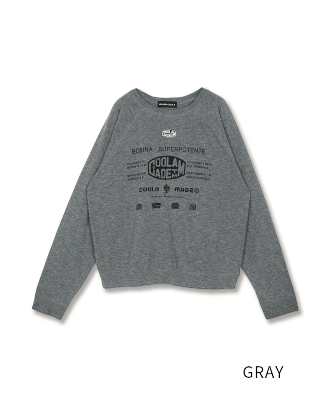 ワイドロゴスウェットシャツ (GRAY) CQ-49016