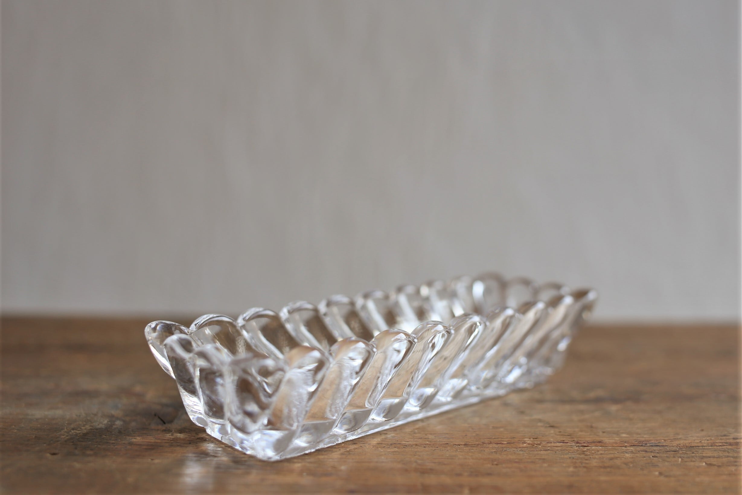 フランス アンティーク BACCARAT オールドバカラ バンブー 小さなトレイ N-01581