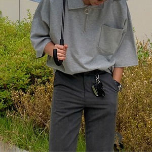 ハーフジップルーズTシャツ　MT0080440