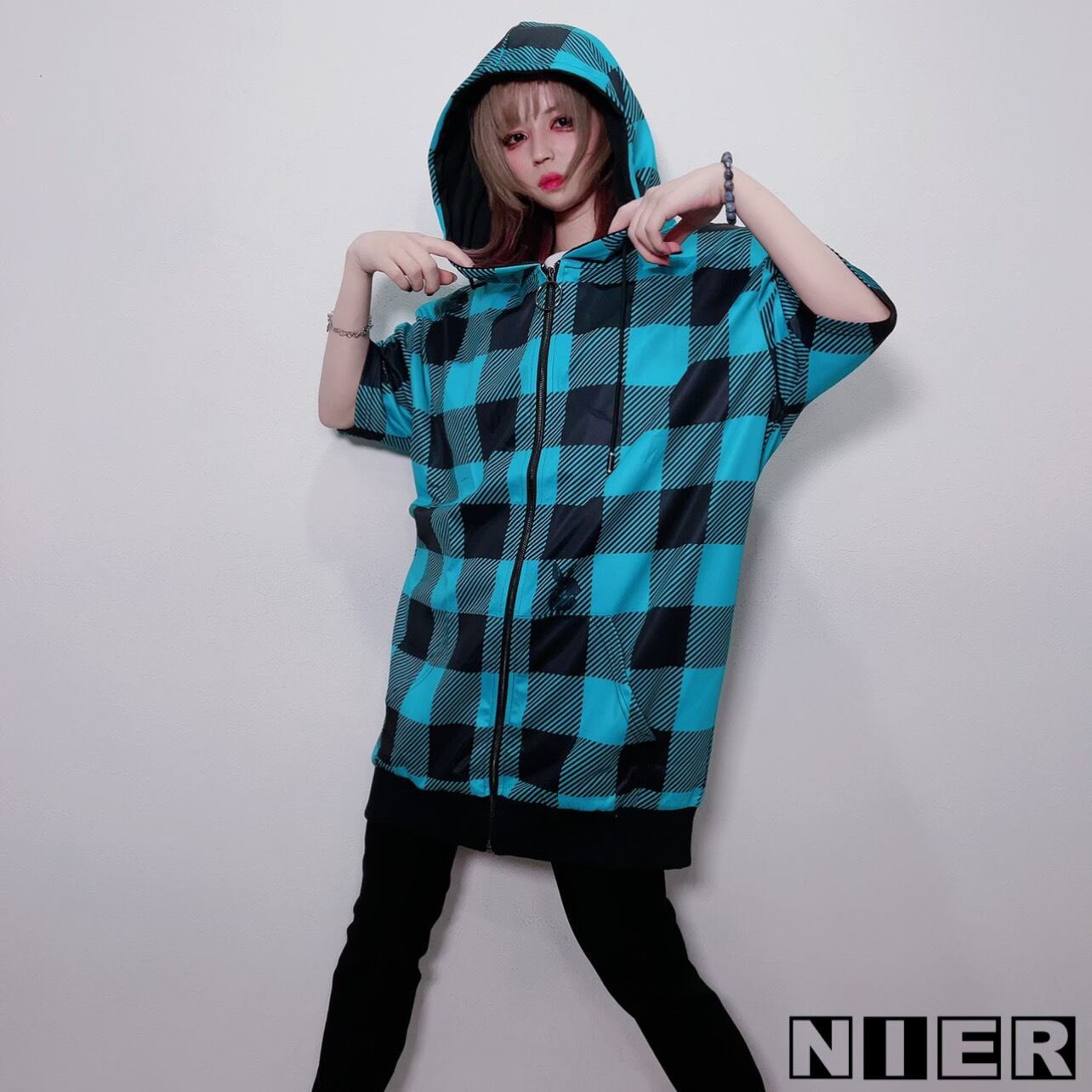 TURQUOISE BLUE ZIP OUTER 【BACK RABBIT】 | NIER CLOTHING powered by BASE