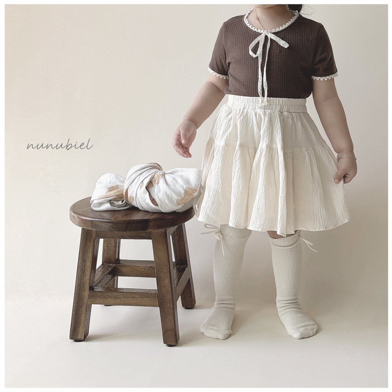 【即納】nunubiel / リボンTシャツ