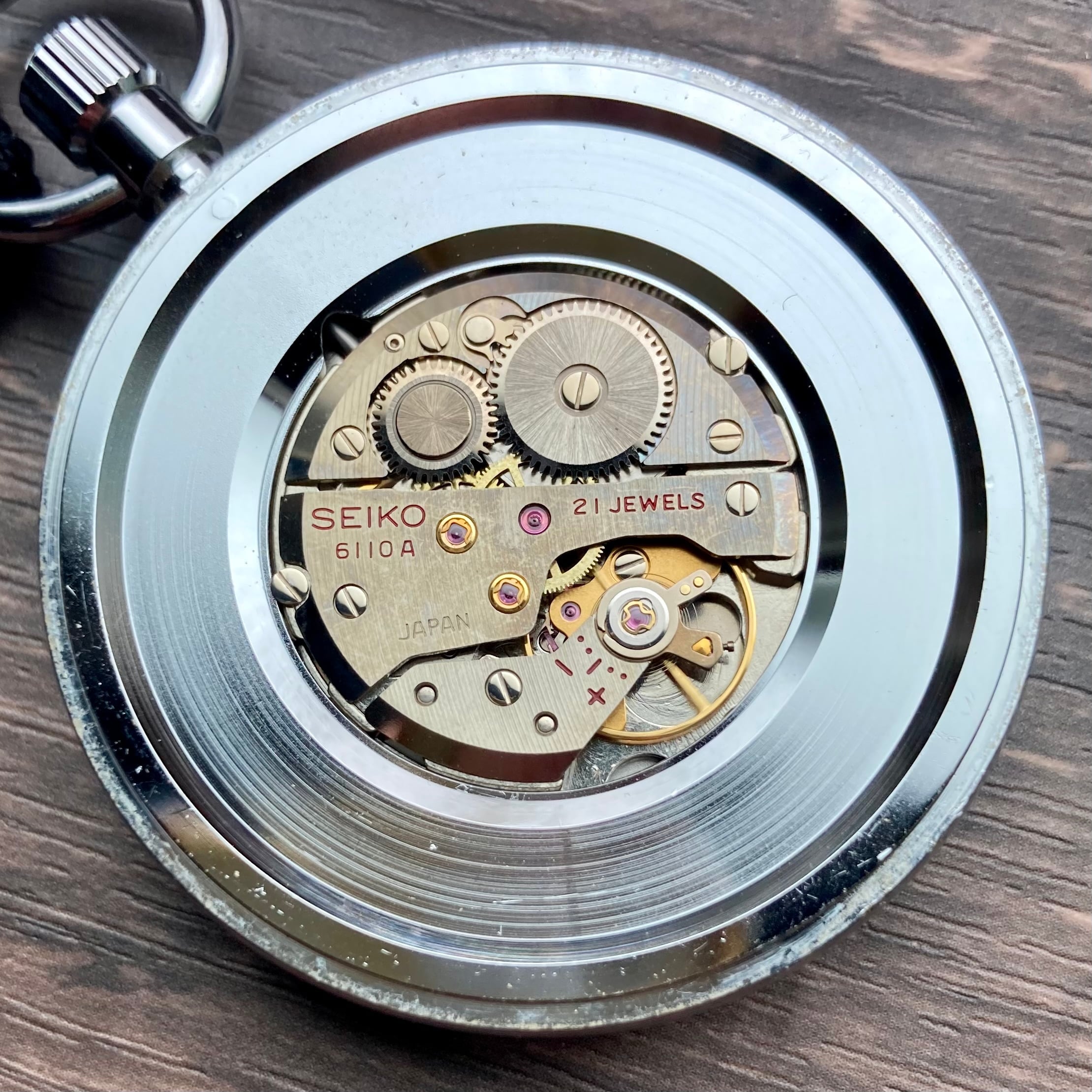 動作品】セイコー アンティーク 懐中時計 1976年 昭和51年 手巻き 鉄道