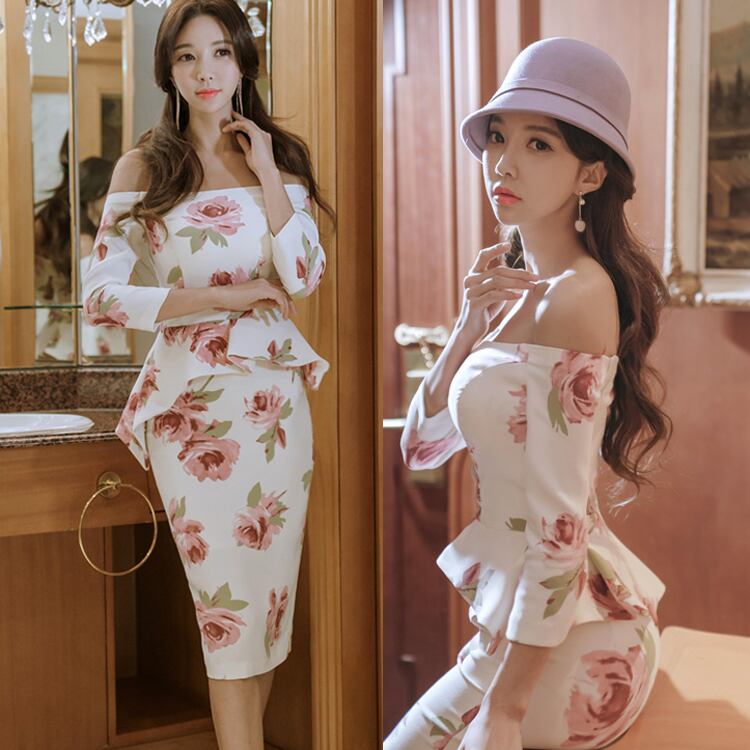 勝負の一枚に 花柄ワンピース