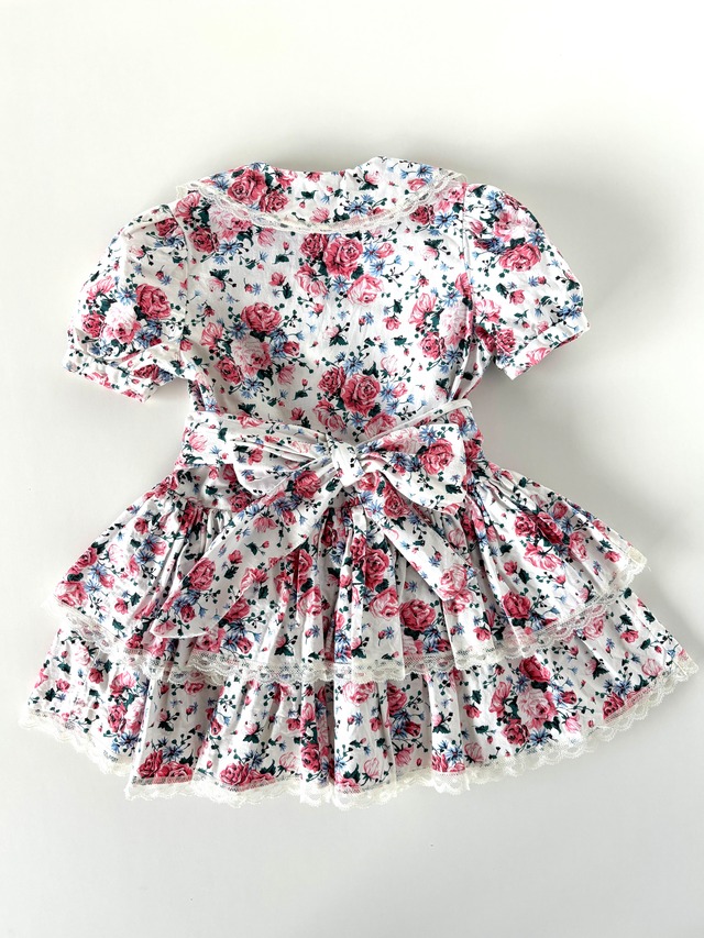 【3T相当・vintage 】フローラルフリルdress
