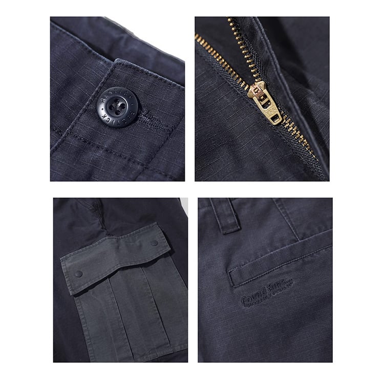 ★COLOR BLOCK MULTI-POCKET STRAIGHT PANTS　　　A0721