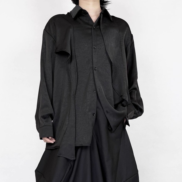 Asymmetry Loose Collared Shirt【TR3324】