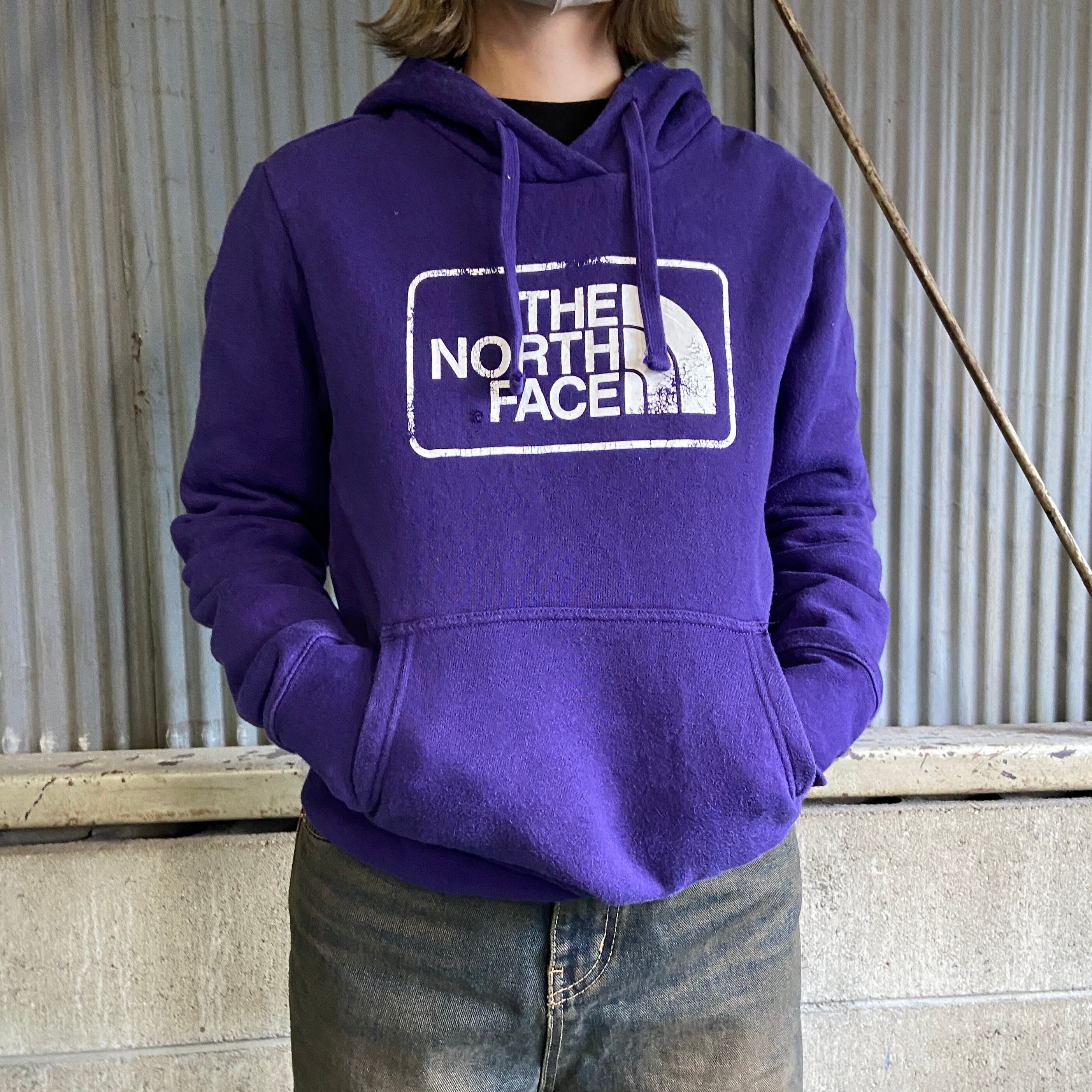 THE NORTH FACE ザ ノースフェイス スウェットパーカー レディースS 古着 ロゴプリント フーディー パープル 紫  アウトドア【パーカー】【SW20】【AN20】 | cave 古着屋【公式】古着通販サイト