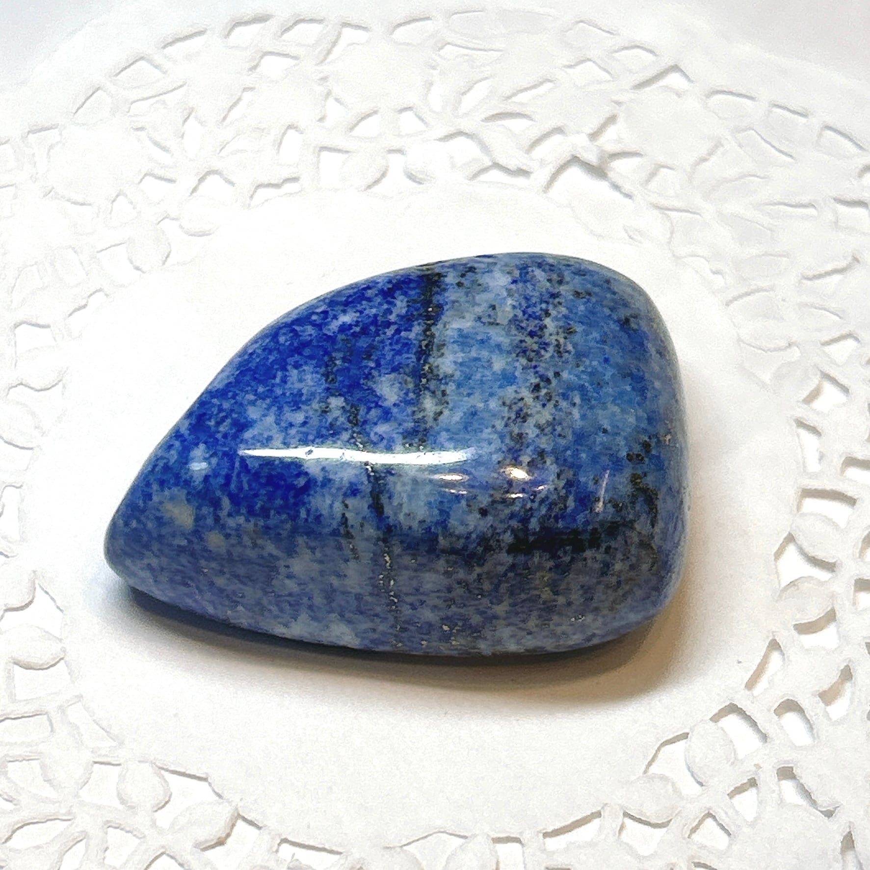 18052】 ラピスラズリ ペブル タンブル 磨き石 握り石 天然石