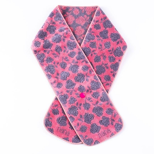 マフラー　横浜ナナ 　湘南ナナ　NANA　ボタン付きナロータオルマフラー　ローズ２　ピンクグレー　nn-tmf5-D