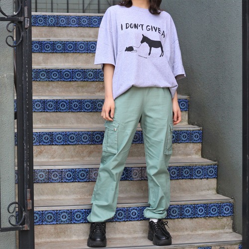 USA VINTAGE PRETTYLITTLETHING GREEN COLOR POCKET EASY PANTS/アメリカ古着グリーンカラーポケット付イージーパンツ