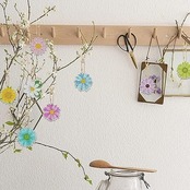 GOODCHI 雛菊 ダイヤモンドアート キーホルダー 両面全貼り付け ビーズアート 12点セット 塗装キット 可愛い キラキラ 人気 手作りDIY クラフト用品