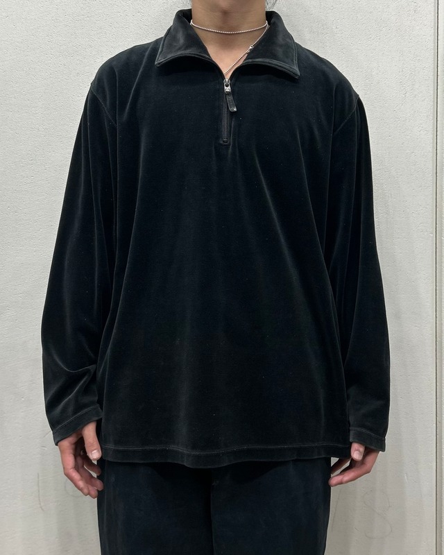 00’s Polo by Ralph Lauren Design Half Zip Velours Sweat 【下北沢店】