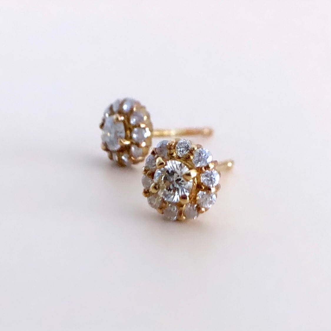 ★0.30ct★✨ダイヤモンドK18 チェーン イヤリング ピアス