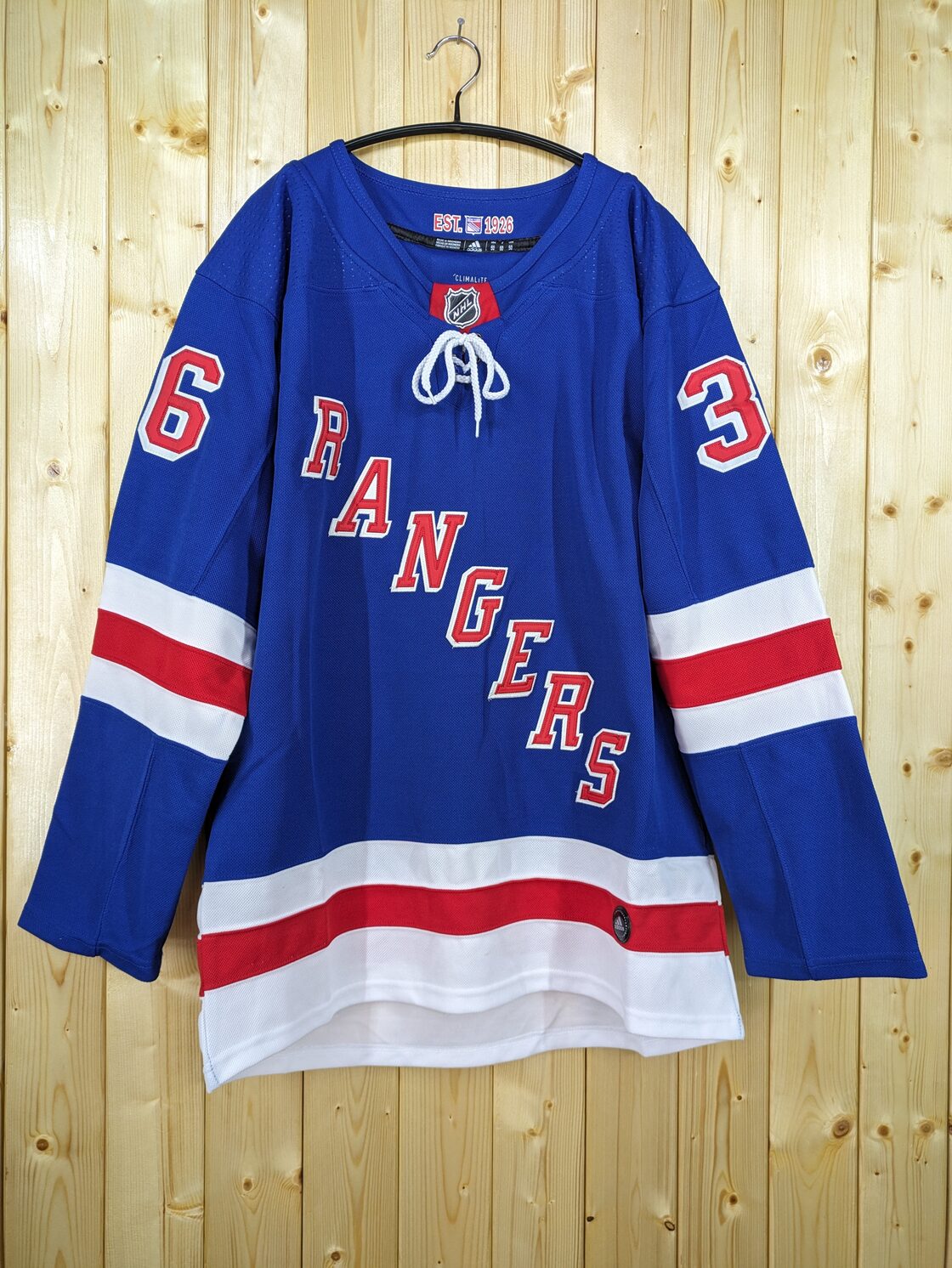 adidas NHL RANGERS レンジャース ゲームシャツ ホッケーシャツ size 
