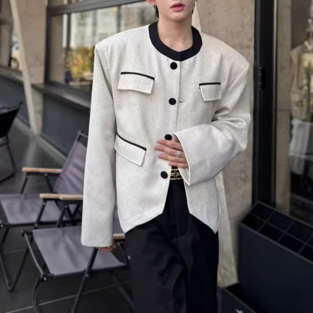 レトロコントラストショートジャケット D11948