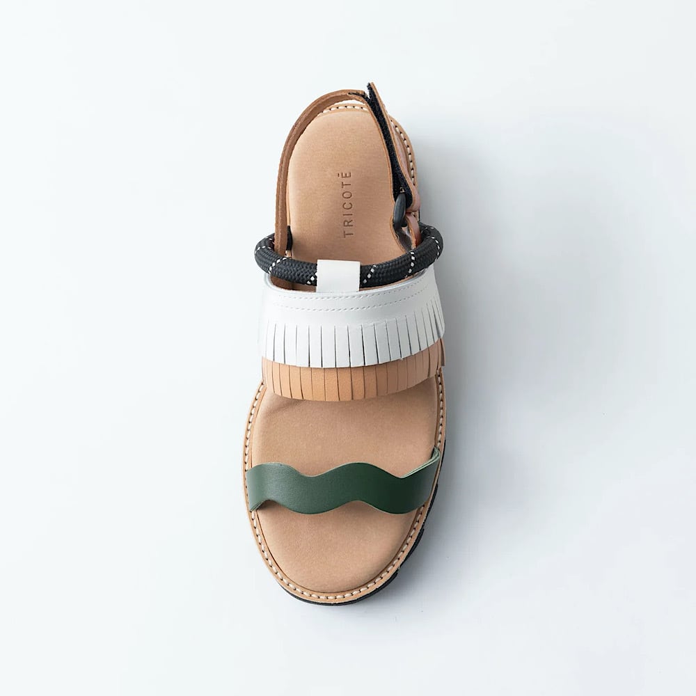 TRICOTÉ / 【24.5cm】fringe belt sandal TR31SH052