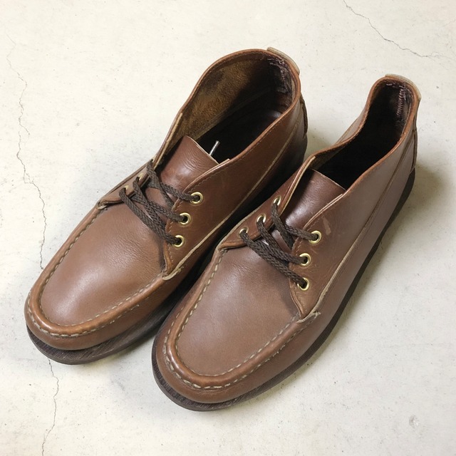 ⊕RUSSELL MOCCASIN BROWN BOOTS