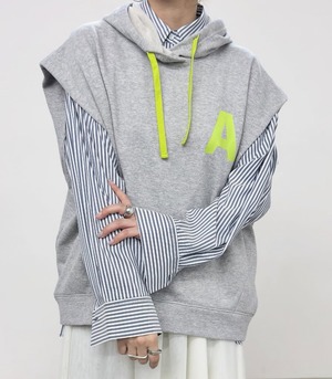 NUS ワンポイントフーディベスト 610-35010