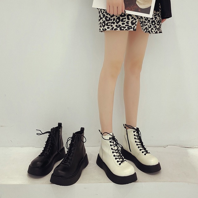 ホワイトブーツオータムレーススタンダードショート レトロ 靴 シューズ 秋物 部族の婦人靴79574817330