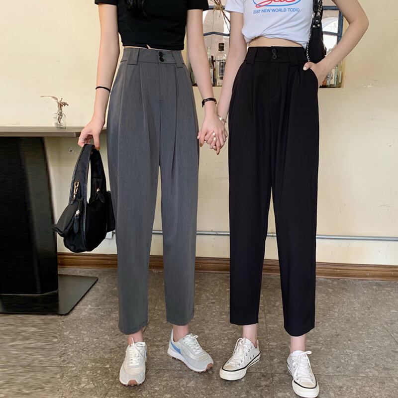 パンツ サマーハイウェストウェスト薄手カジュアル 夏物 萌量不足14832635403