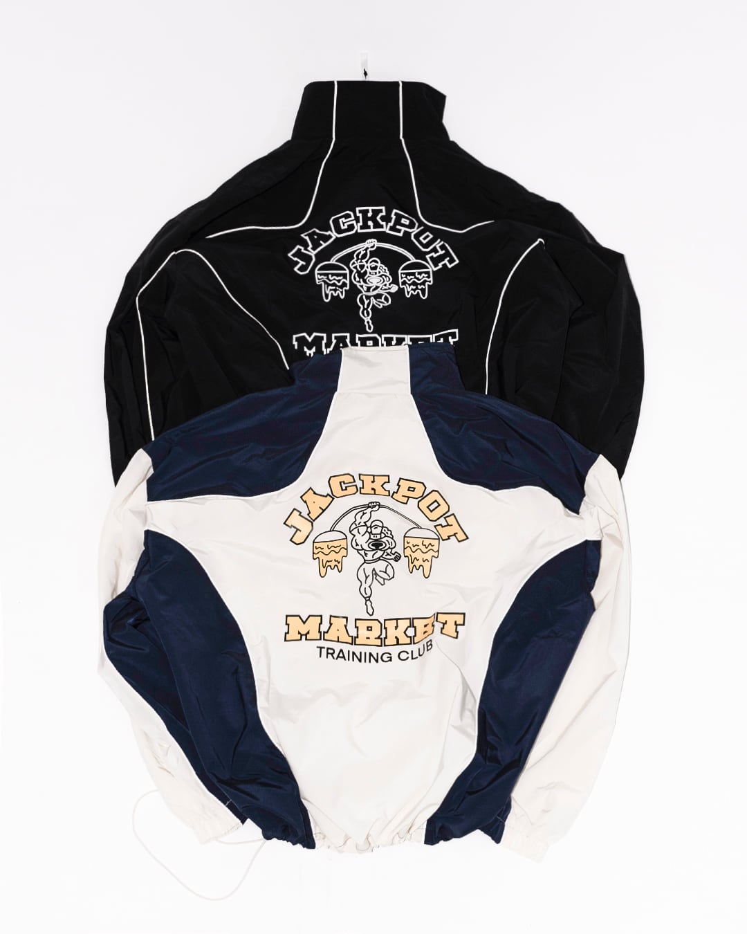レトロジムナイロンジャケット ホワイト | JACKPOT MARKET