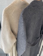 【25aw】Wool 100% High-neck Long Coat_2colors