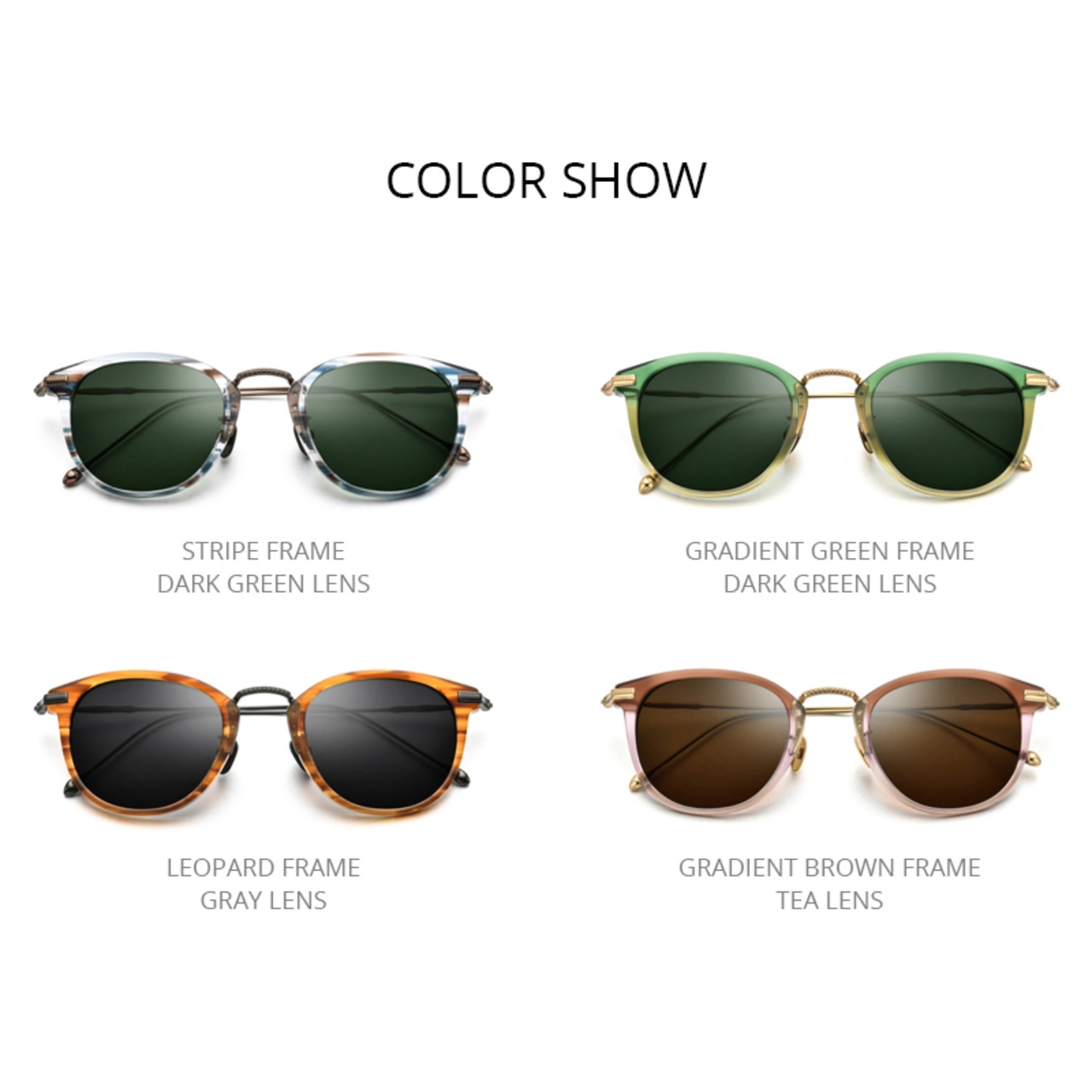 Titanium Acetate Boston Sunglasses / チタン アセテート ボストン サングラス