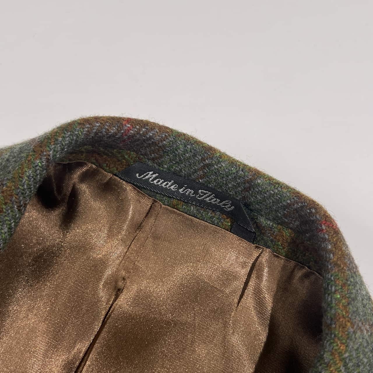 イタリア製 EXAMPLE BY MISSONI ミッソーニ チェック ウール テーラード ジャケット 48/メンズ