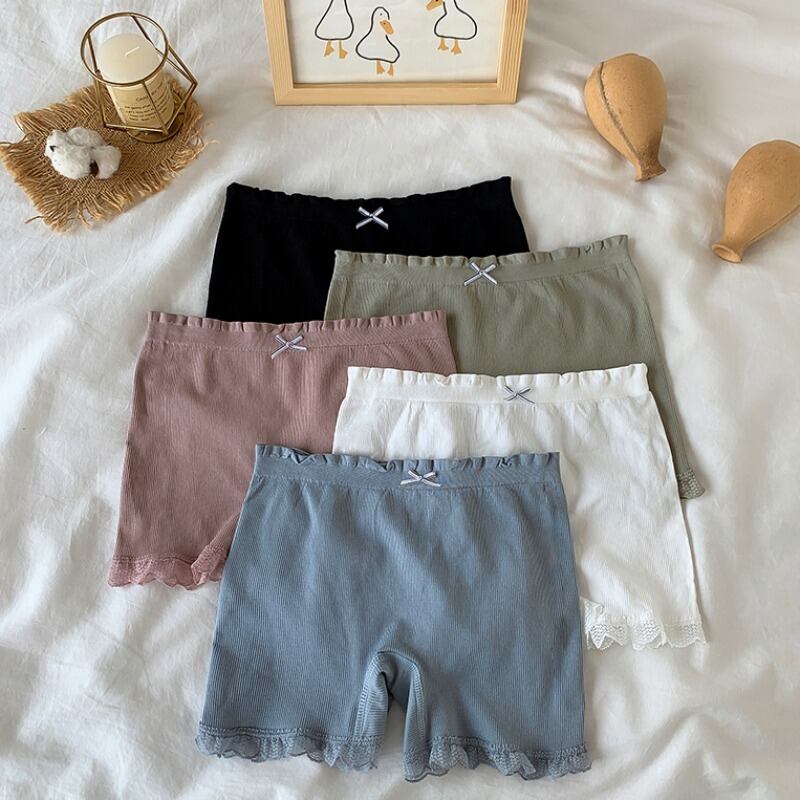 安全パンツ女性の2020年夏の新しいフラットアングルカール安全パンツ薄い黒の故障防止レギンスアウターショーツ 1号婦人57964881235