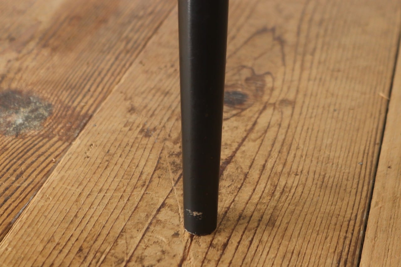 レトロ ダイニングチェア 椅子 食堂 木製 合皮 レザー 赤 レッド 松田