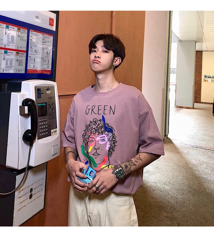 全3色 Tシャツ カットソー プリント カジュアル シンプル