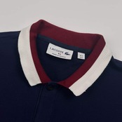 フランス製 LACOSTE ラコステ ワニ刺繍 鹿の子 長袖 ポロシャツ FR3/ネイビー メンズ
