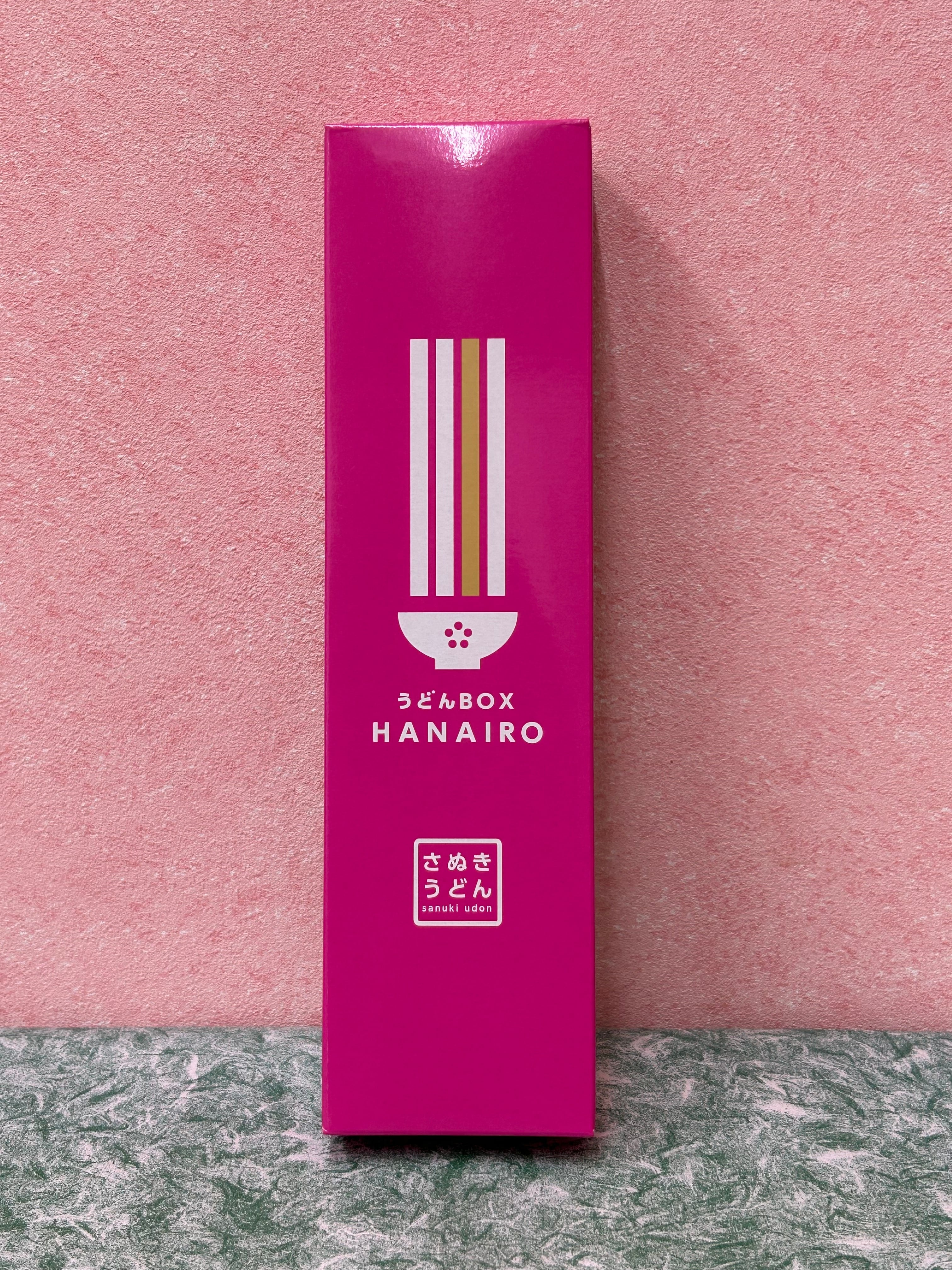 藤井製麺】うどんBOX HANAIROピンク 1人前（半生タイプ・つゆ付き