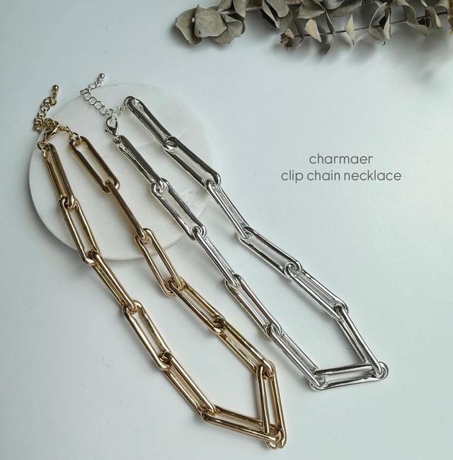 【charmaer】クリップチェーンネックレス
