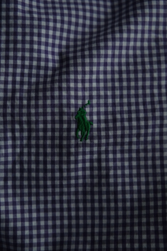 Utah/"RALPH LAUREN" B.D check shirt/Purple×White