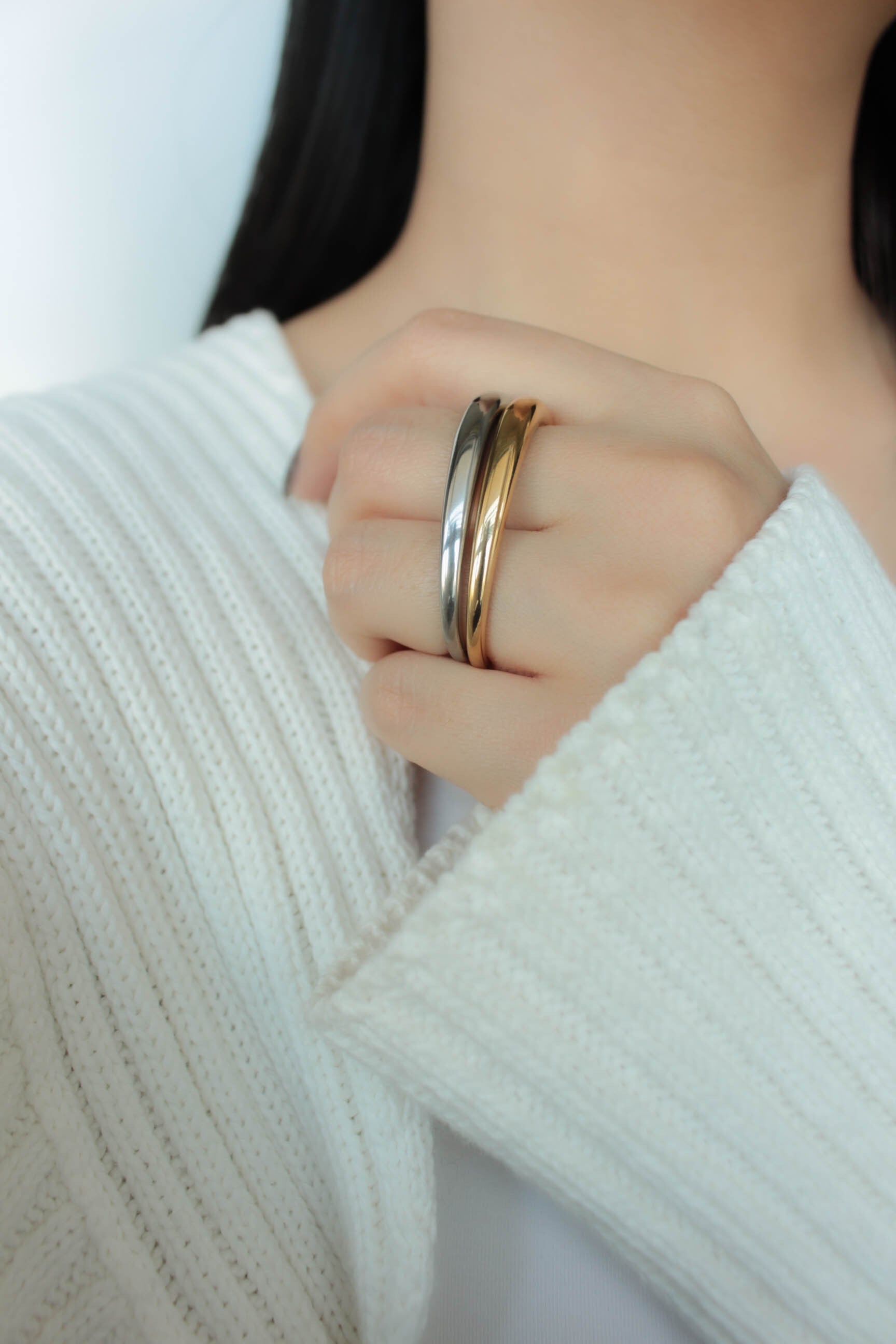 Double Finger Ring | ebine(エビネ)|金属アレルギー対応アクセサリー