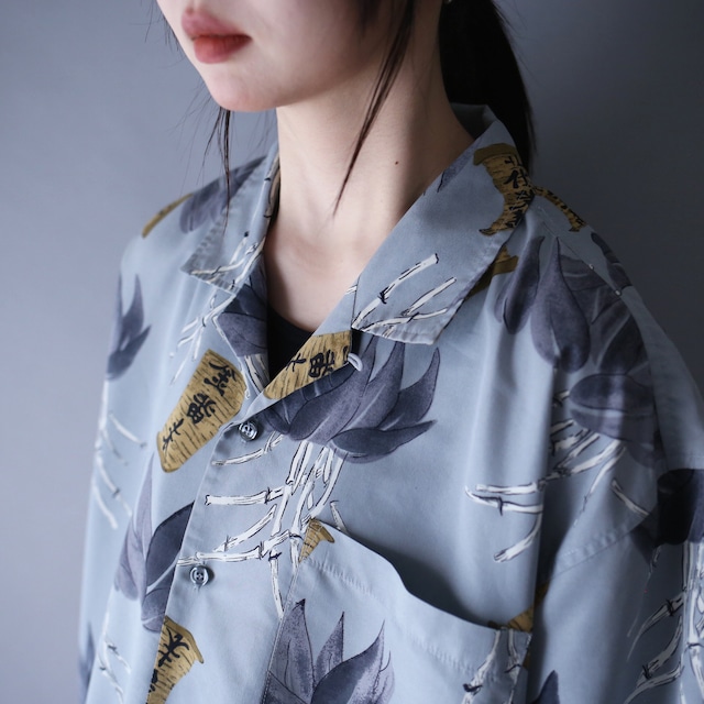 "和" motif full pattern over silhouette h/s shirt