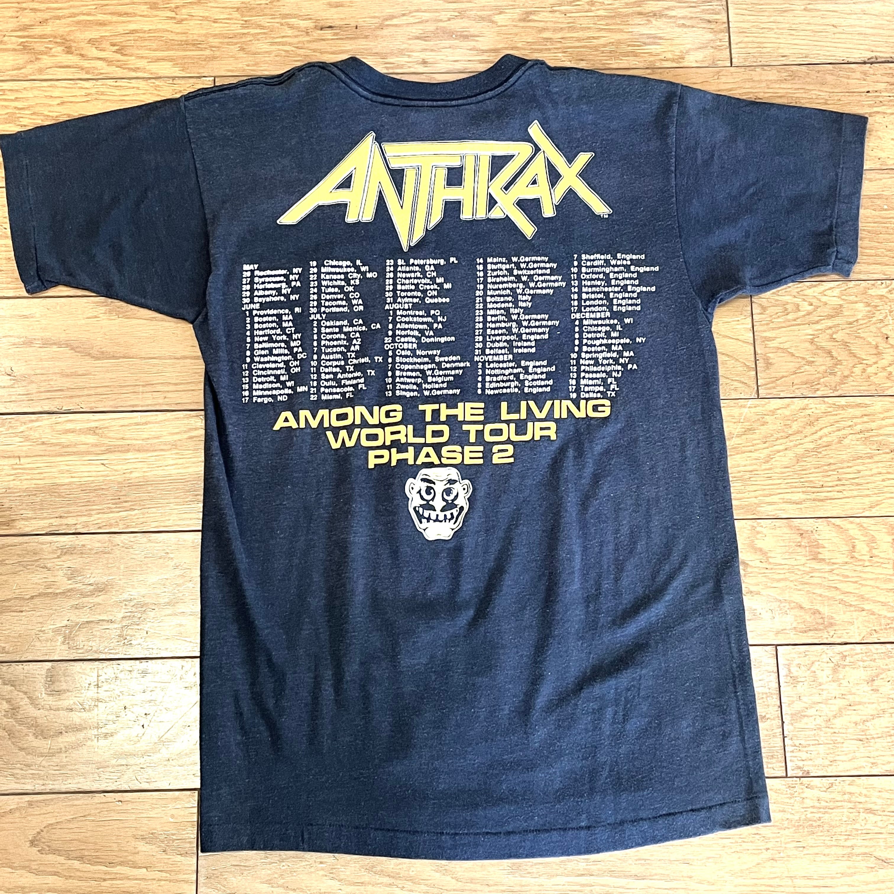 1987 ANTHRAX / AMONG THE LIVING WORLD TOUR PHASE 2 Tシャツ | MAD