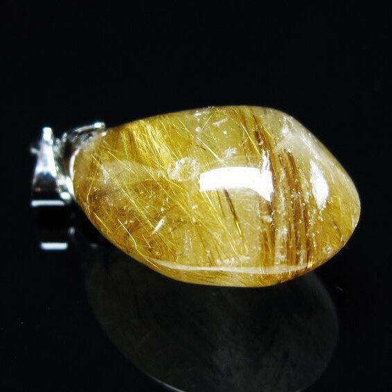 タイチンルチルクォーツ ペンダント ルチルクォーツ ペンダントトップ 一点物 メール便可 [M便 1/20] 112-13342