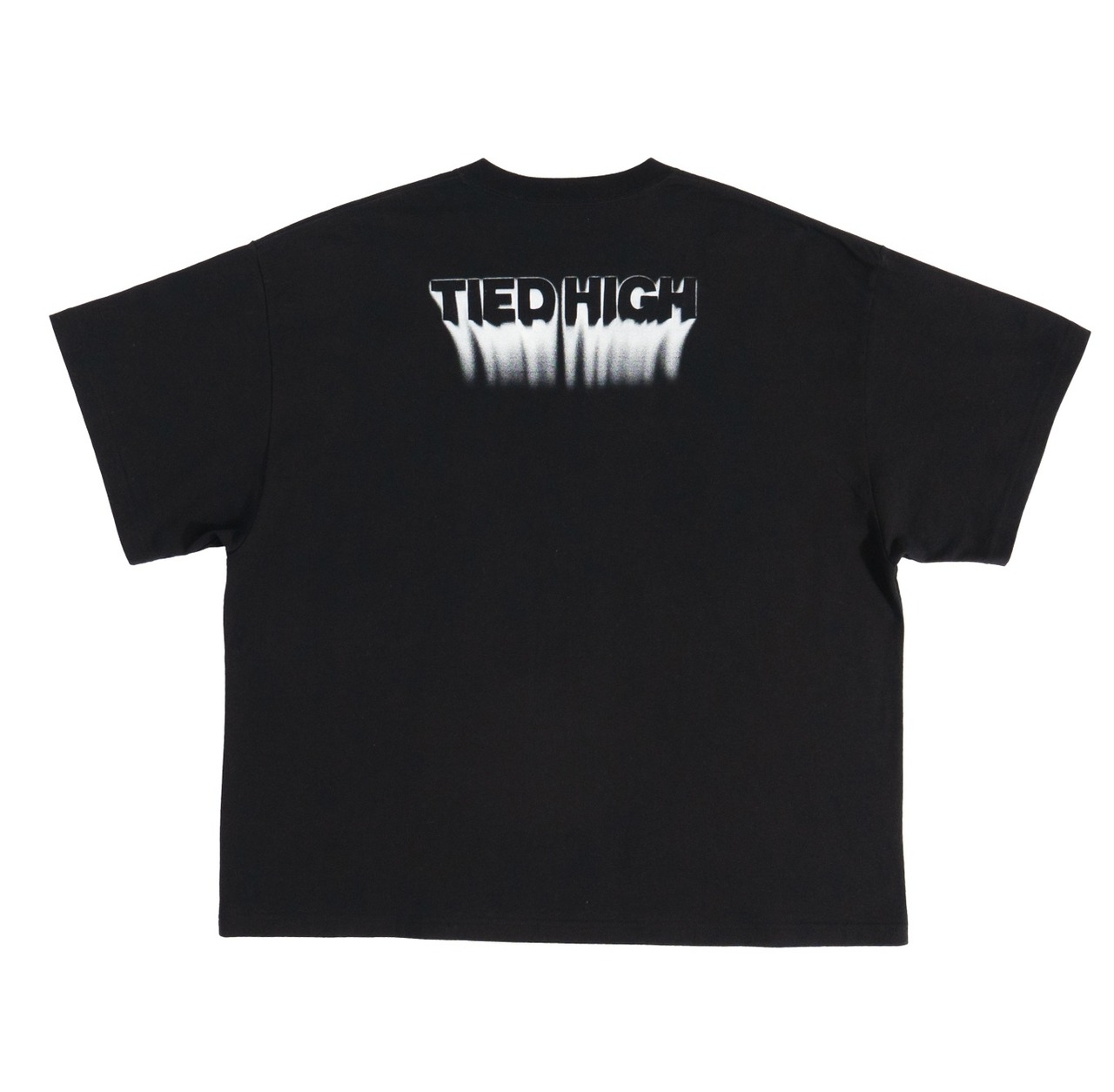 "TIED HIGH"  BIG T shirt  （Black × White）