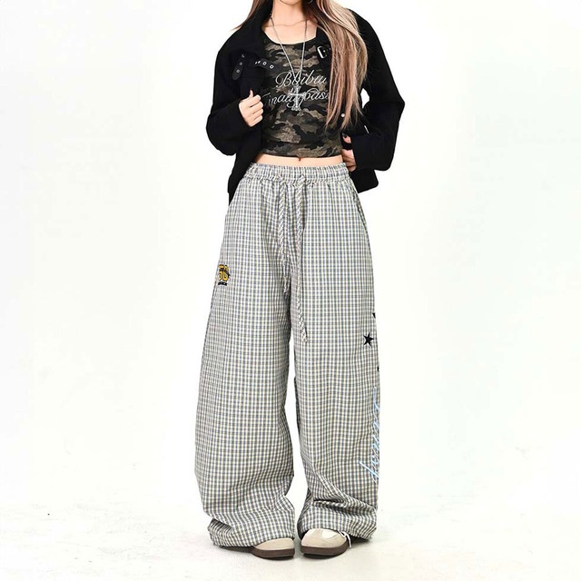 チェックグラフィックイージーパンツ
 2col   R01602