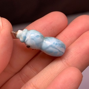 3可愛い雪だるまさん✩.*˚ラリマー雪だるま✩.*˚ペンダントトップ