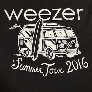 【TULTEX】weezer ウィーザー バンドTシャツ ツアーTシャツ バンt ロックt プリント ロゴ サーフボード ワーゲンバス XL相当 半袖 US古着
