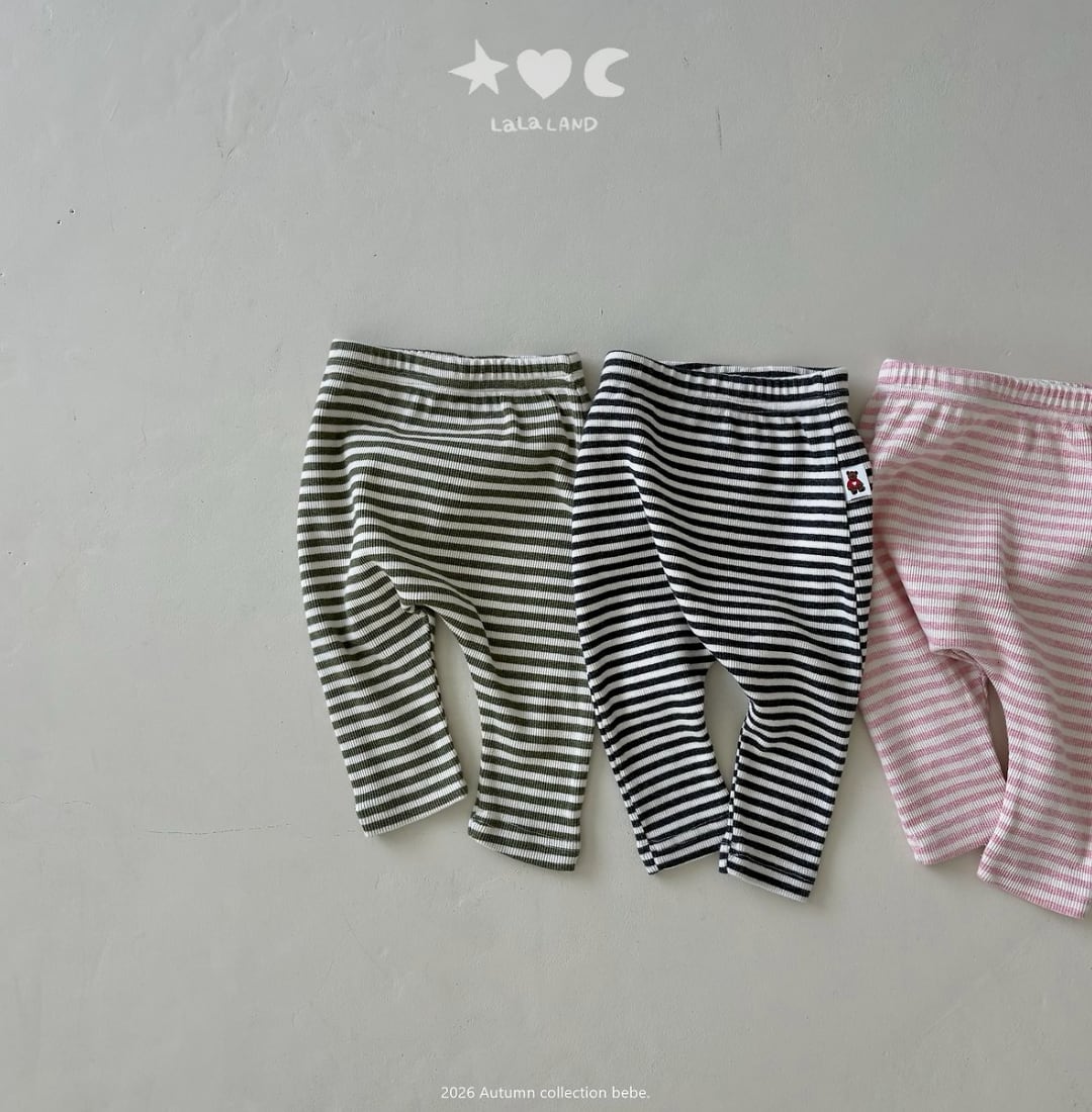 送料無料【予約】/  baby ストライプレギンス /lalaland