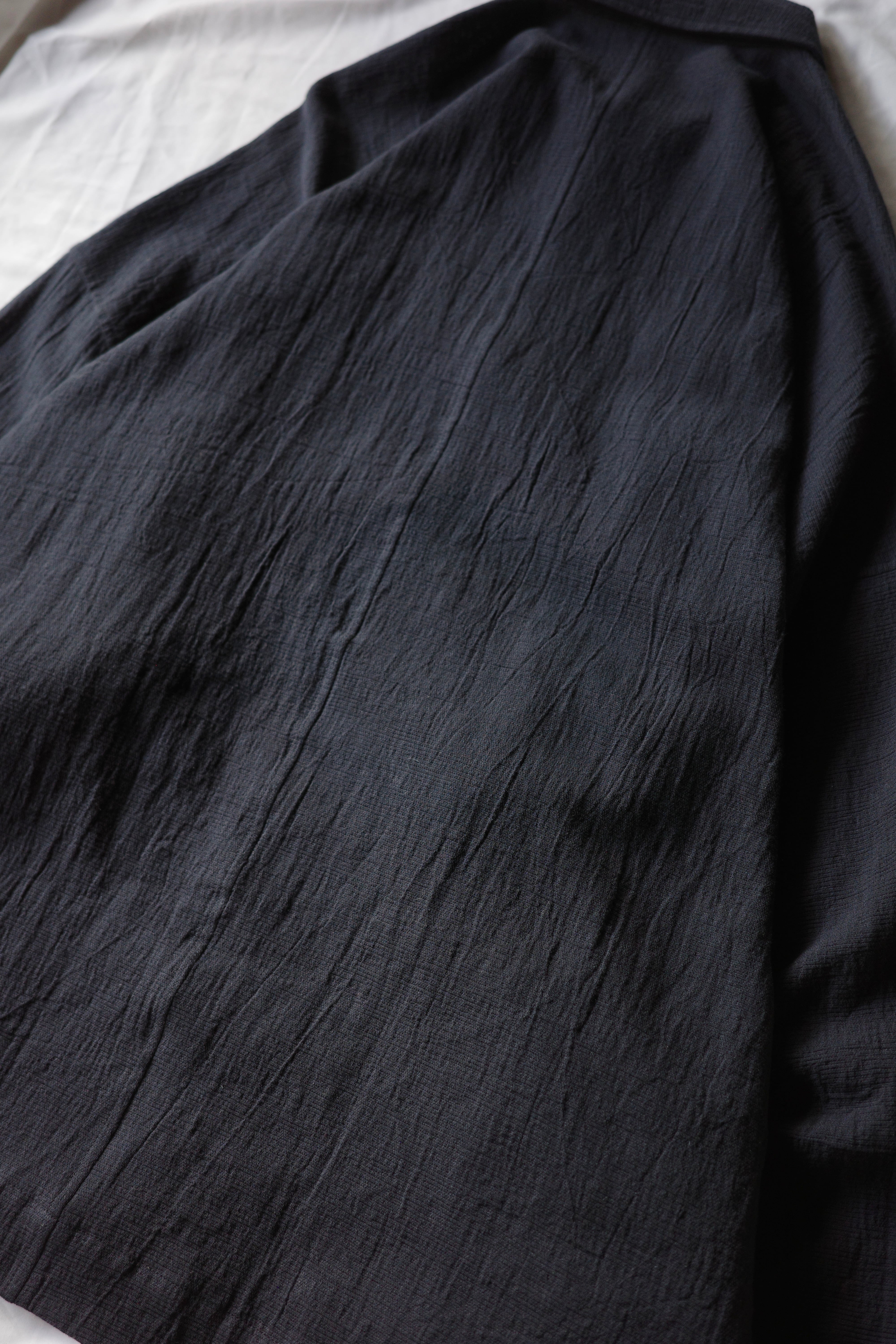 O project【WIDE FIT SHIRT/ WASHED PANAMA COTTON LINEN -Midnight