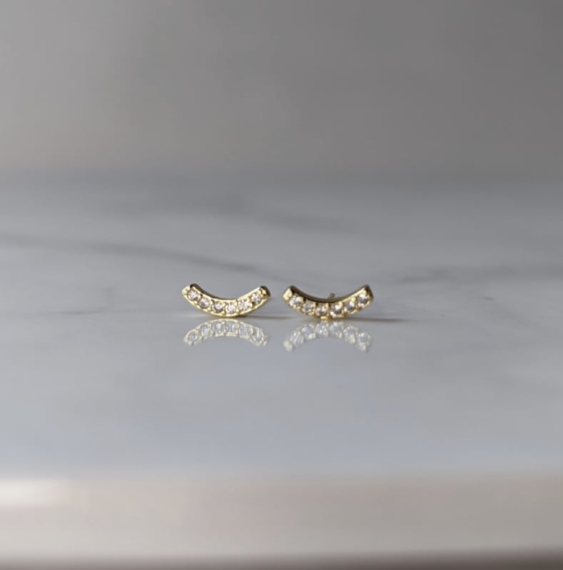 【再入荷】simple gold pierce NO.2 silver925  /  シンプル ゴールド ピアス