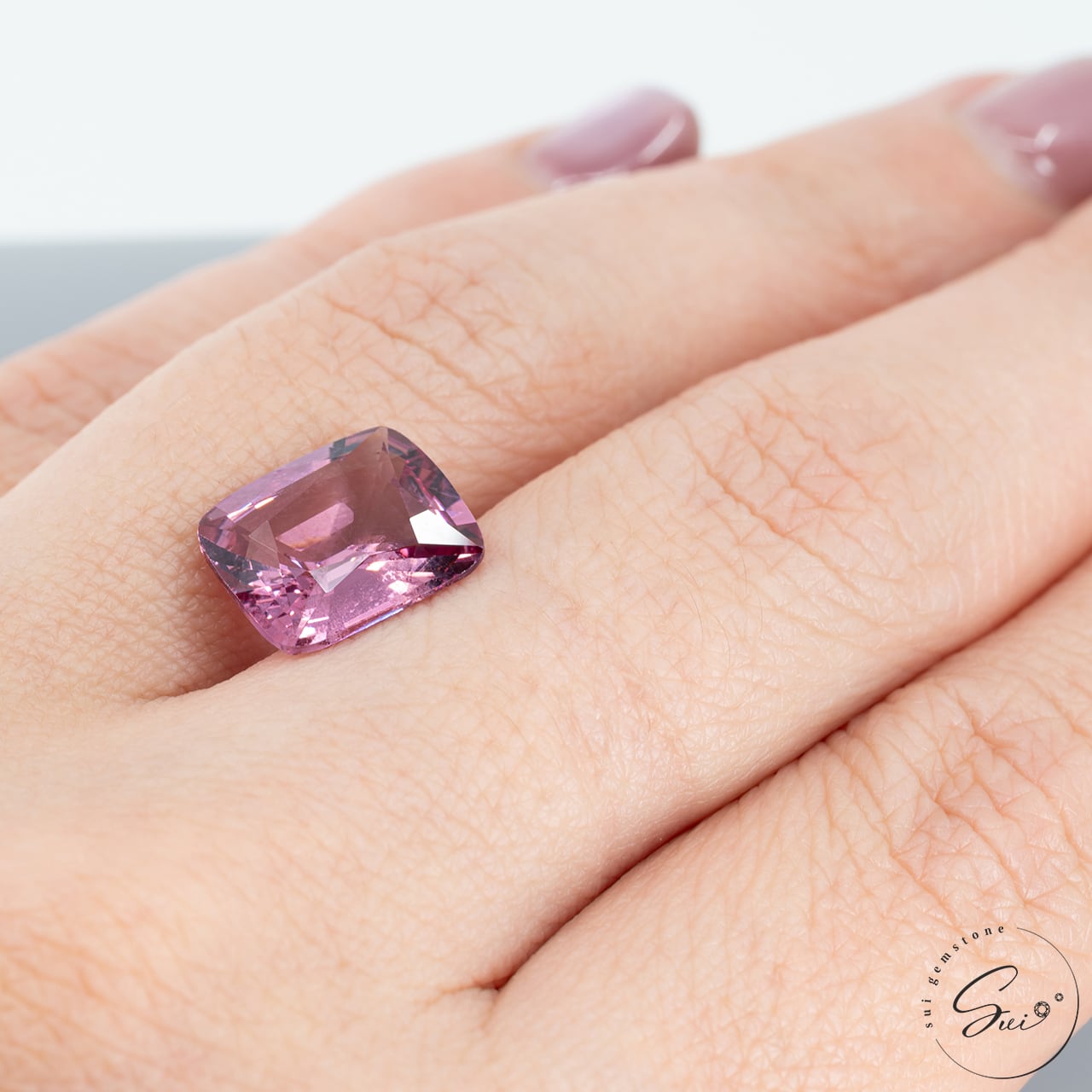 天然【非加熱】スピネル・パープリッシュピンク 4.48ct GIA鑑別書