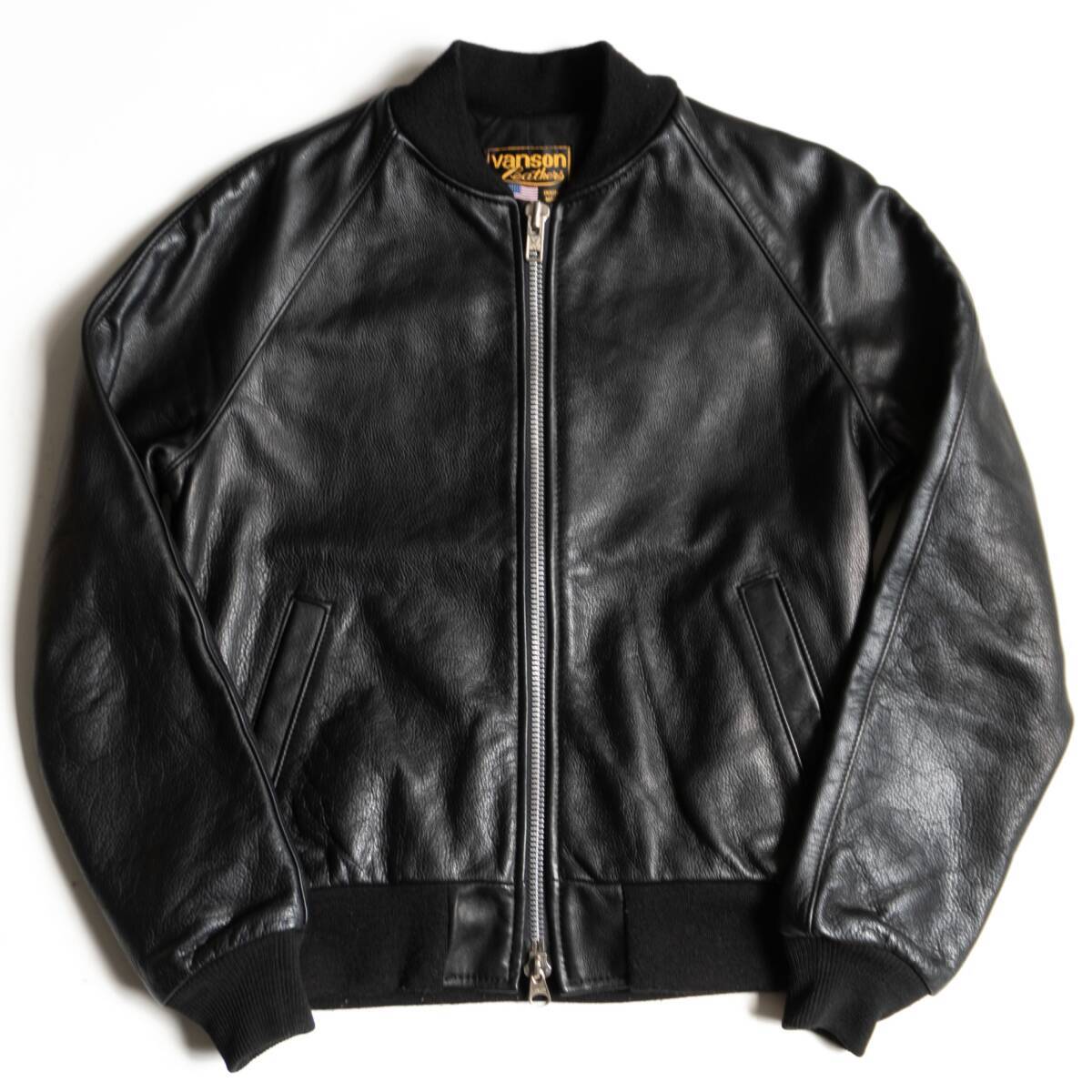美品 vanson Denver レザープルオーバー レースアップ USA製 L VANSON プルオーバー レザージャケット デンバー ライダースジャケット
